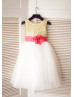 Gold Sequin Ivory Tulle Classic Flower Girl Dress